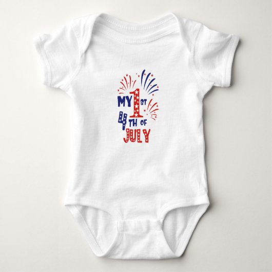 1. Juli - Baby Bodysuit Baby Strampler (Vorderseite)