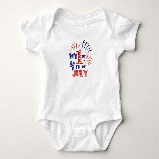 1. Juli - Baby Bodysuit Strampler (Vorderseite)