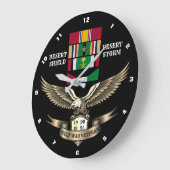 1 KAMPAGNSTAR GULF KRIEGSVETERANEN GROßE WANDUHR (Winkel)