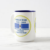1 KAMPFSTARS KOREANER KRIEG VETERAN ZWEIFARBIGE TASSE (Vorderseite Links)