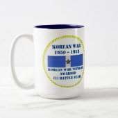 1 KAMPFSTARS KOREANER KRIEG VETERAN ZWEIFARBIGE TASSE (Links)