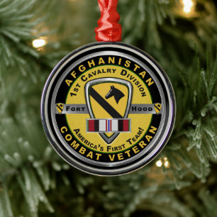 1. Kavallerie-Division Afghanistan Weihnachten Ornament Aus Metall