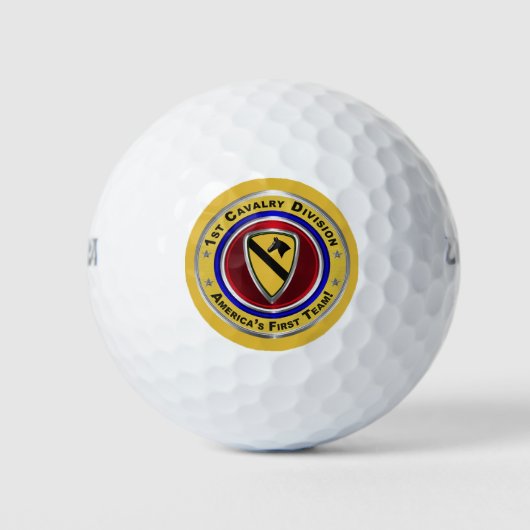 1. Kavallerie-Division - Amerikas First Team Golf Golfball (Vorderseite)
