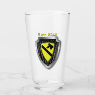 1. Kavallerie-Division Amerikas Patch auf Schild Glas