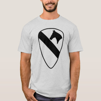 1. Kavallerie-großer Logo-T - Shirt (Licht)