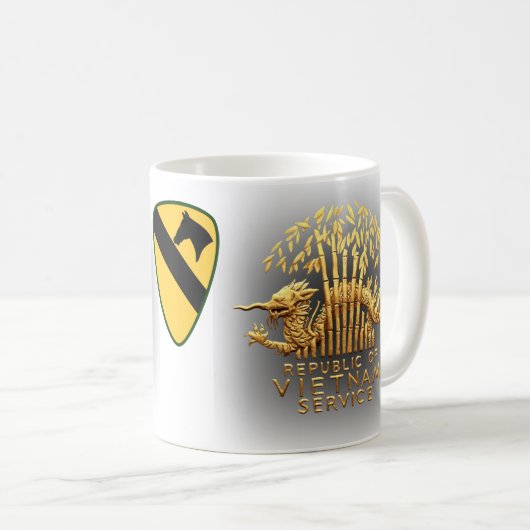 1. Kavallerie und Vietnam-Service-Drache Kaffeetasse (VorderseiteRechts)