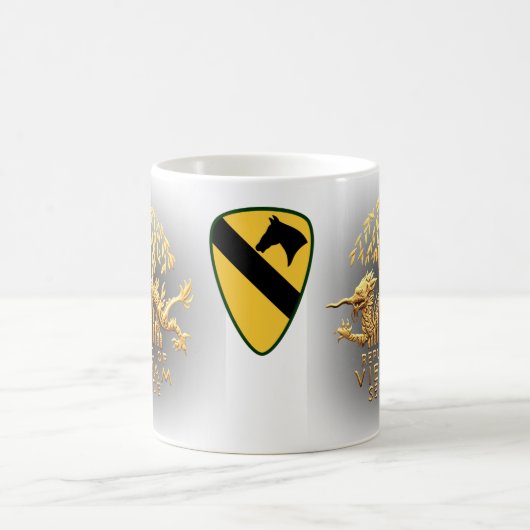 1. Kavallerie und Vietnam-Service-Drache Kaffeetasse (Mittel)