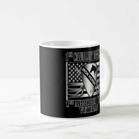 1. Kavallerieabteilung 1. Armored Bct Veteran Zurü Kaffeetasse (VorderseiteRechts)