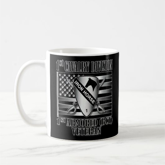 1. Kavallerieabteilung 1. Armored Bct Veteran Zurü Kaffeetasse (Links)