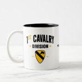 1. Kavallerieabteilung "Erste Staaten des Teams" Zweifarbige Tasse (Links)