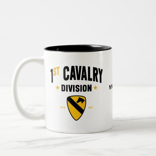 1. Kavallerieabteilung "Erste Staaten des Teams" Zweifarbige Tasse (Links)