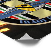 1. Kavallerieabteilung Infanterie OIF VETERAN Poster (Ecke)