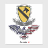 1. Kavallerieabteilung Veteran Aufkleber (Blatt)