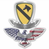 1. Kavallerieabteilung Veteran Aufkleber (Vorderseite)