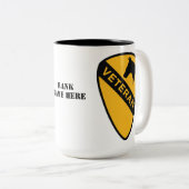1. Kavallerieabteilung - Veteran (Vereinigte Staat Zweifarbige Tasse (VorderseiteRechts)