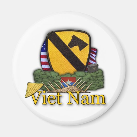 1. Kavallerieabteilung vietnam Veteranen Krieg Vet Magnet (Vorne)