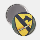 1. Kavalleriediv Höhle Kapuze Armee Vet Magnet (Vorderseite/Rückseite)