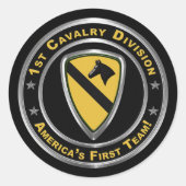 1. Kavalleriedivision 1st CAV Runder Aufkleber (Vorderseite)