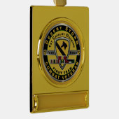 1. Kavalleriedivision Desert Storm Veteran Banner-Ornament Gold (Rechts)
