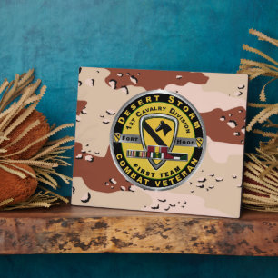 1. Kavalleriedivision Desert Storm Veteran Fotoplatte