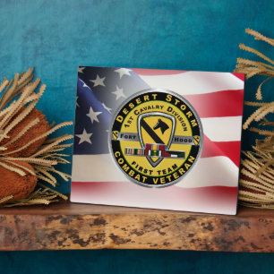 1. Kavalleriedivision Desert Storm Veteran Fotoplatte