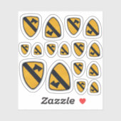 1. Kavalleriedivision Fort Hood Air Cav Contour Aufkleber (Blatt)