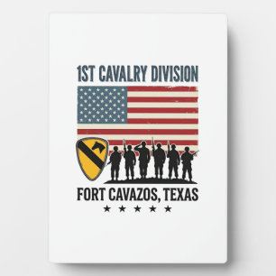 1. Kavalleriedivision Fort Hood Vintage Militär-Sh Fotoplatte