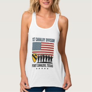 1. Kavalleriedivision Fort Hood Vintage-Militär-Sh Tank Top