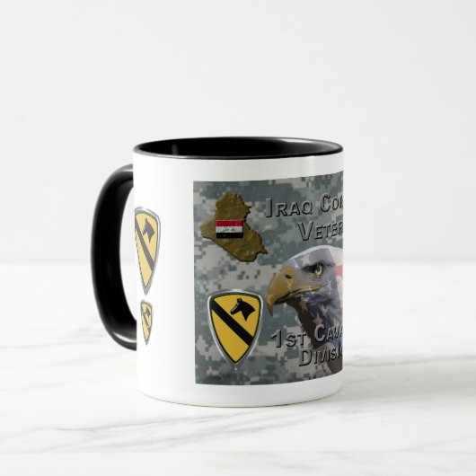 1. Kavalleriedivision - Iraq Veteran Tasse (Vorderseite Links)