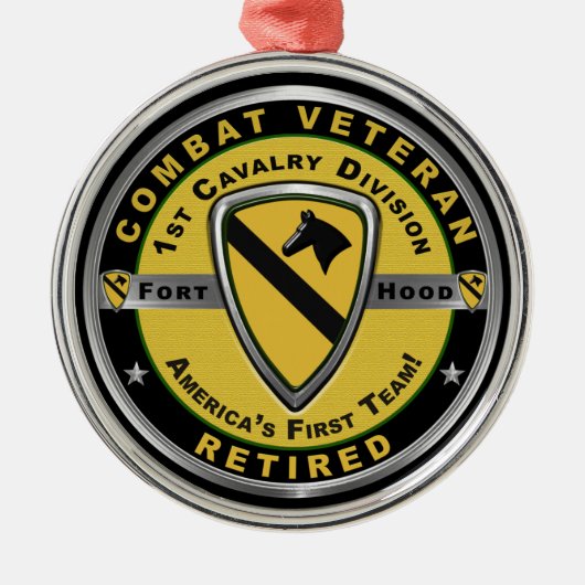 1. Kavalleriedivision Weihnachten Ornament Aus Metall (Vorne)