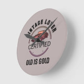 1.Kfz-Liebhaber Vintag Runde Wanduhr (Winkel)