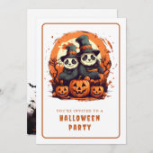 1 Kind 1 Kind - Einladungskarte für Halloween-Part Einladung (Vorne/Hinten)