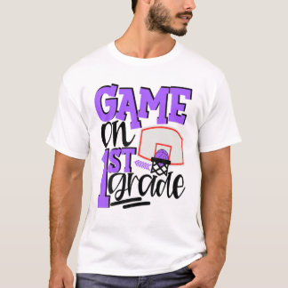 1. Klasse Basketball Erster Tag der Schule Sport P T-Shirt