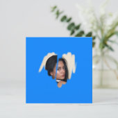 1. Klasse Cyan Graffiti Herzrahmen Karte (Stehend Vorderseite)