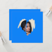 1. Klasse Cyan Graffiti Herzrahmen Karte (Vorderseite/Rückseite Beispiel)