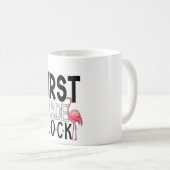 1. Klasse Flock Pink Flamingo Squad Lehrerin Kind Kaffeetasse (VorderseiteRechts)