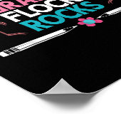 1. Klasse Flock Rocks Flamingo Lehrer Student Kind Poster (Ecke)