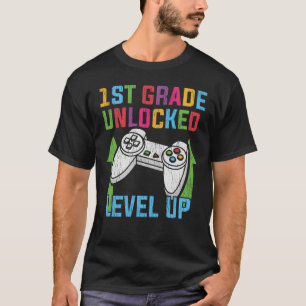 1. Klasse freigeschalteter Gamer-Back-to-School-Vi T-Shirt