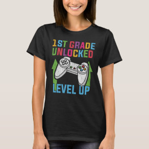 1. Klasse freigeschalteter Gamer-Back-to-School-Vi T-Shirt