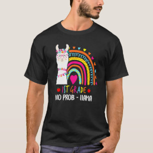 1. Klasse Kein Problem Lama Lehrer Regenbogen Zurü T-Shirt