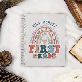 1. Klasse Lehrer Geschenk Hardcover Rainbow Spiral Notizblock