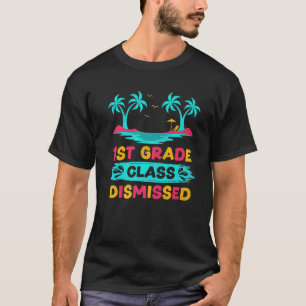 1. Klasse Lehrer Student Klasse entlassen Palm Tre T-Shirt