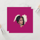 1. Klasse Magenta Graffiti Herzrahmen Karte (Vorderseite/Rückseite Beispiel)