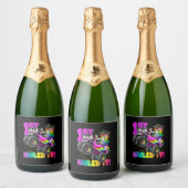 1. Klasse Nails It Einhorn Monster Truck Graduati Schaumweinetikett (Flaschen)