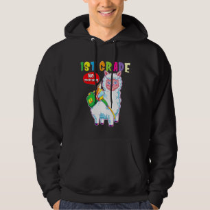 1. Klasse No Probllama Niedlich Erster Grade Llama Hoodie