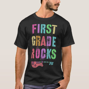 1. Klasse Rocks Studentenlehrer Team Rockstar Firs T-Shirt