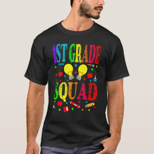 1. Klasse Squad Erster Schultag Lehrer Schüler T-Shirt