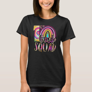 1. Klasse Squad Tie Dye Zurück zur Schule Lehrer S T-Shirt