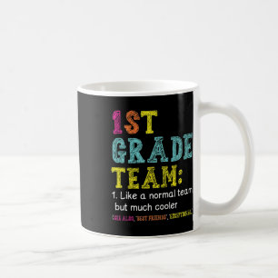 1. Klasse Team wie normal, aber Cooler zurück zu S Kaffeetasse