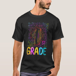 1. Klasse Tie Dye Schüler Lehrer Zurück zur Schule T-Shirt